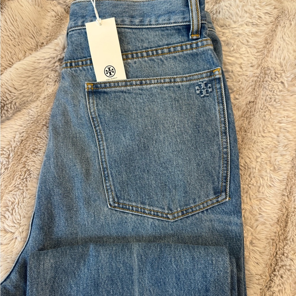 Tory Burch Light Blue Straight Leg Jeans